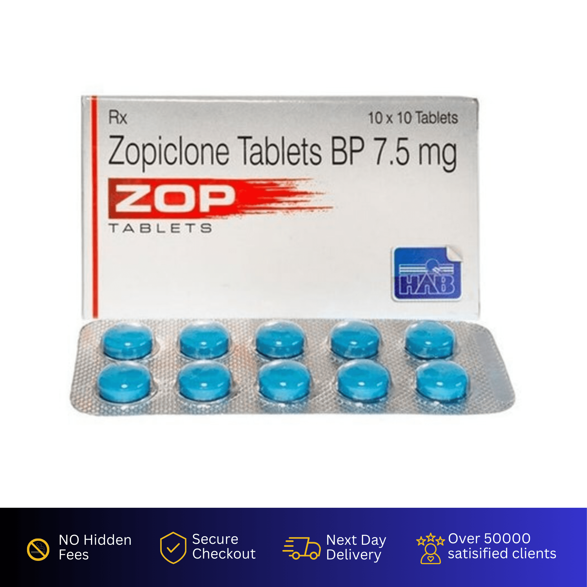 Zopiclone Tablets Blue 7.5mg